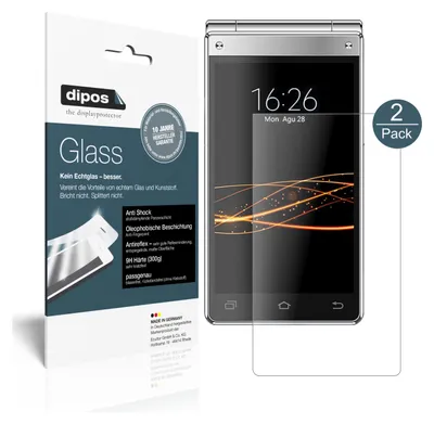 Produktbild von 2x Schutzfolie für VKWORLD T2 Plus matt - Anti-Shock 9H Folie dipos Glass