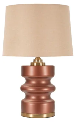 Produktbild von Rosenthal Tischlampe aus braunem Glas mit goldfarbenen Akzenten, Durchmesser 36,5 cm, Höhe 56,5 cm