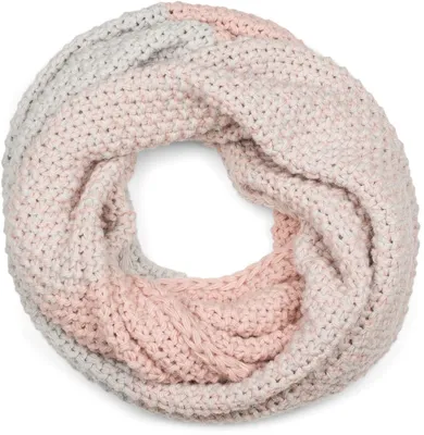 Image de styleBREAKER Echarpe femme tricotée en boucle 2 couleurs avec dégradé, motif grain de riz, écharpe tricotée chaude en hiver 01018165