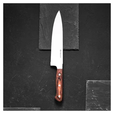 Produktbild von 6-teiliges Messerset mit Messerblock aus Edelstahl und Holz
