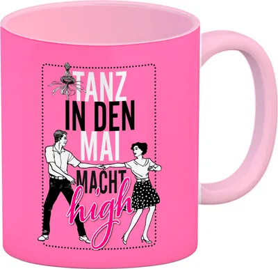 Produktbild von Tanz in den Mai macht high Kaffeebecher Rosa Du bist noch auf der Suche nach