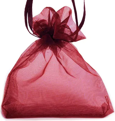 Produktbild von 10 Organza-Beutel, ca 85 x 110 mm dunkelrot