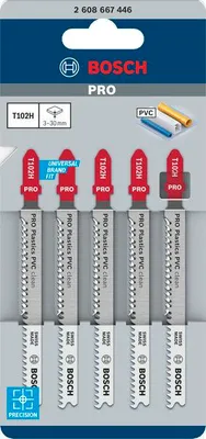 Image de Lame de scie sauteuse PRO Plastics PVC clean T102H, 100 mm, 5 pces
