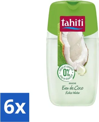 Produktbild von Tahiti Duschgel – Kokoswasser – 0 % Farbstoffe – 250 ml - Vorteilspack - 6 Stücke