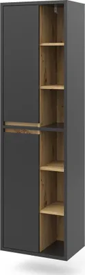 Produktbild von Badschrank Vicco Viola Anthrazit 50 x 170 cm mit Türen, und offenen Fächern, Model 40154