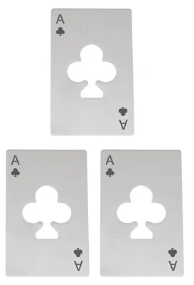 Produktbild von 2/3 Stück Pokerkarten-Flaschenöffner, robuster Edelstahl-Spaten, manuelles Bierflaschen- und Dosenöffner-Werkzeug, Küchenhelfer, Geschenk für Senioren mit Arthritis, Koch, B