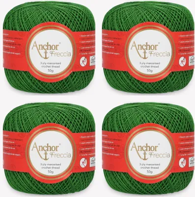 Productafbeelding van 4 bollen Anchor Freccia 16 – dunne katoenen garen voor haakwerk (kleur 00258)