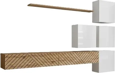 Zdjęcie produktu dla Meblościanka RIONATA 9 - dąb wotan / biały