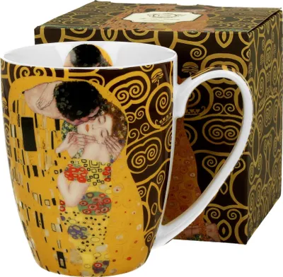 Produktbild von DUO ART GALLERY Klassischer Becher 350 ml THE KISS BROWN New Bone China Porzellan