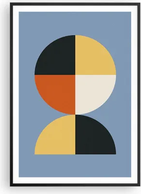 Produktbild von Gerahmtes Poster - Schwarzer Rahmen - Stück Geometrisch Rad - 70x100 cm - Wand Bild - Wanddeko - Wandbilder - Kunstposter - Wandposter - Bilderrahmen - Bilder - Kunstdruck - P2BPA70x100-4771