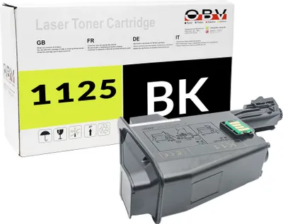 A product shot of a laser toner cartridge and its packaging.