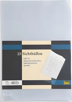 Produktbild von Idena Sichthülle A4 25 Stück, genarbt, 90µ