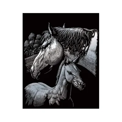 Produktbild von Royal & Langnickel Silberfolien Gravurkunst, 18" x 10", Pferde