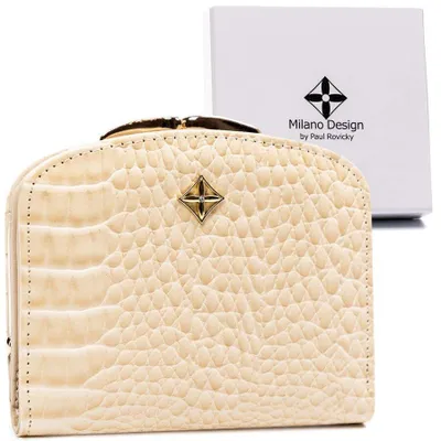 Obrázek produktu pro Milano Design dámská peněženka portmonetka z  béžová 11,5 cm
