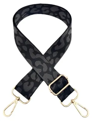 Produktbild von Verstellbarer Taschengurt - Leopard-Muster - Ersatz-Schultergurt für Handtaschen - Grau Schwarz 72-130 cm