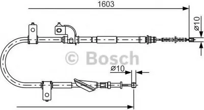 Produktbild von BOSCH Handbremsseil Seilzug Feststellbremse für SUBARU IMPREZA Stufenheck (GD) 1 987 482 080