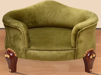 Produktbild von Casa Padrino Barock Hundebett Royal Grün / Braun / Gold - Barock Hundemöbel - Barock Tiermöbel - Prunkvolle Tiermöbel im Barockstil