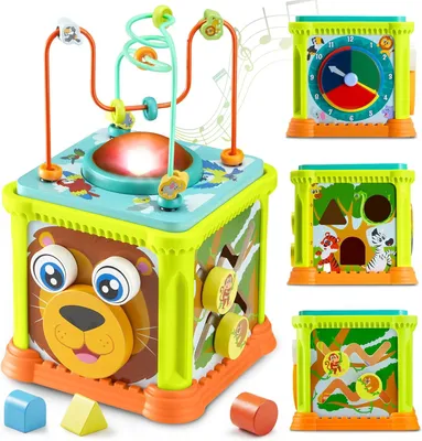 Produktbild von Motorikwürfel Aktivitätswürfel 8In1 Multifunktions Baby Motorikspielzeug ab 1 Jahr Kinder Montessori Lernspielzeug Montessori Spielzeug