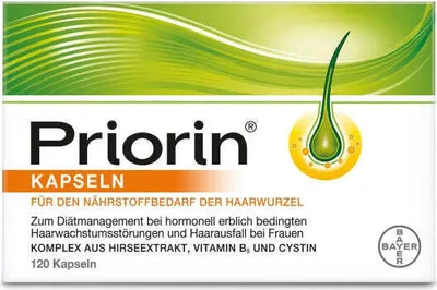 Image de Priorin gélules pour les besoins nutritionnels de la racine des cheveux, 120 gélules