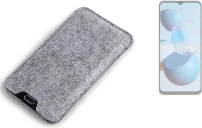 Produktbild von K-S-Trade Filz Handyhülle kompatibel mit Cubot A10 Schutzhülle Filztasche Filz Tasche Case Sleeve Handy Hülle Filzhülle grau