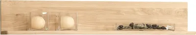 Produktbild von Hängeregal / Wandregal Jussara 09, Farbe: Hellbraun, Eiche teilmassiv – 24 x 129 x 20 cm (H x B x T)