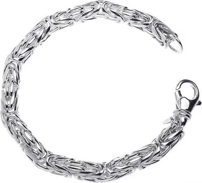 Produktbild von SILBERKETTEN STORE Königskette Armband, rund 8mm - 925 Silber, Länge wählbar von 20-26cm - 23cm