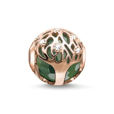 Produktbild von Thomas Sabo Karma Bead Lebensbaum Grün, Roségoldfarben K0168-842-6