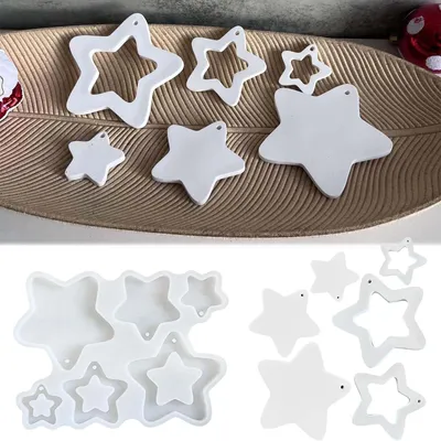 Produktbild von Silikonformen, Sterngussformen, Silikon-Weihnachtsform, selbstgemachte Kerzen