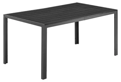 Produktbild von ALEOS. Aluminium Gartentisch 150 x 90 cm mit WPC Tischplatte, Model MILOS, Tisch Esstisch