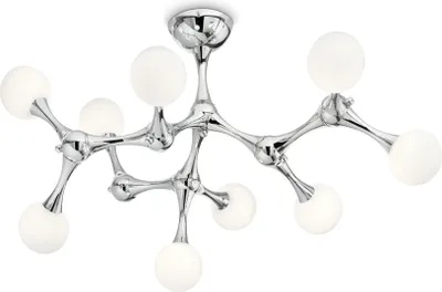 Obrázek produktu pro Moderní stropní svítidlo Nodino Metal Chrome 9 světel G9 3W 3000K teplé světlo