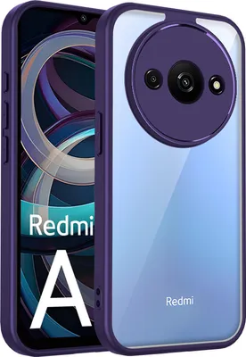 Produktbild von Hülle für Xiaomi Redmi A3/Redmi A3x/Poco C61 Transparente Rückseite TPU Bumper Stoßfest Handyhülle Lila