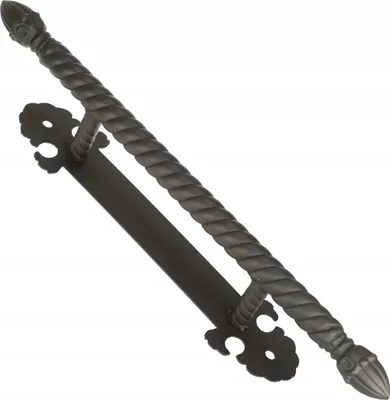Produktbild von FEINZ | Türgriff Antaba - 560 mm - Schwarz - Dekorativ - Robuste Schmiedeeisen-Optik