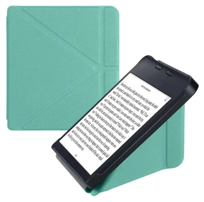 Produktbild von kwmobile Schutzhülle für Kobo Libra 2 Hülle - Kunstleder Case - eReader Klapphülle mit Auto Sleep Funktion - Cover mit Ständer - Mintgrün