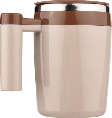 Obrázek produktu pro 380 ml samomíchací šálek s víčkem, automatický magnetický míchací šálek na kávu, elektrický šálek na kávu z nerezové oceli, samomíchací, na kávu, mléko, kakao, horkou čokoládu, čaj