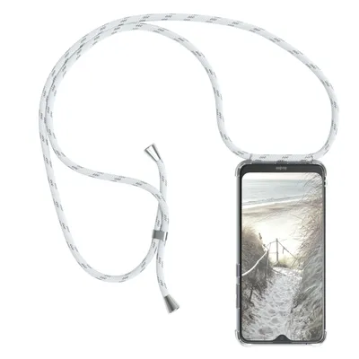 Produktbild von EAZY CASE Handykette kompatibel mit Xiaomi Redmi 8a, Handyhülle mit Umhängeband, Handykordel, Schutzhülle Clear, Band in Weiß