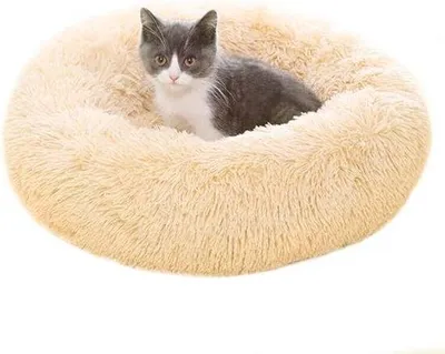 Produktbild von Famanu Katzenbett Faltbar - 40 cm, Plüsch, für Katzen und kleine Hunde
