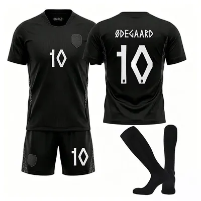 Immagine prodotto di #10 DECAARD Maglia da calcio della Norvegia per le partite in trasferta dei Mondiali 2026, disponibile per bambini e adulti. TAGLIA:S