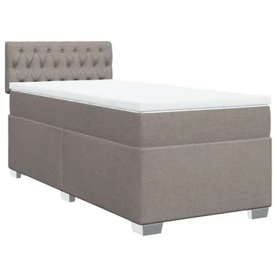 Productafbeelding van vidaXL Boxspringbed met matras, taupe, 90x190 cm, gestoffeerd