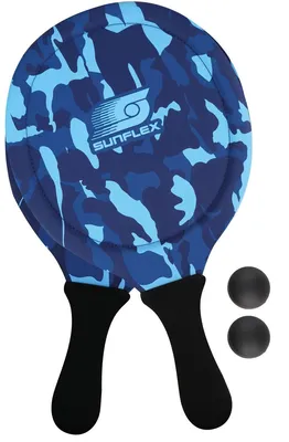Produktbild von Sunflex Beachball Set Camo Blau | Tennisspiel Funsport Wasserspiel Schläger