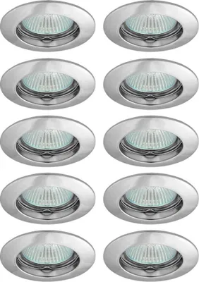 Produktbild von 10 x Einbaustrahler Einbauleuchte AXEL 5514 Chrom rund max. 35W ohne Leuchtmittel