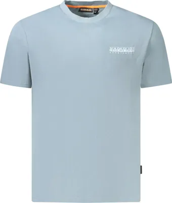 Image de T-shirt Napapijri en coton bio à manches courtes avec logo imprimé : Taille - L Taille : L