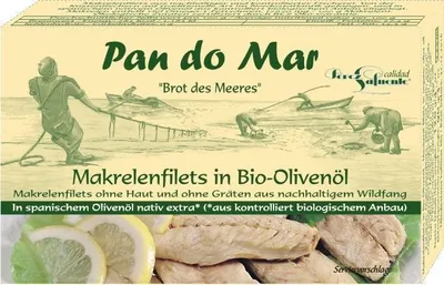 Productafbeelding van Pan do Mar makreelfilets in biologische olijfolie - 120g