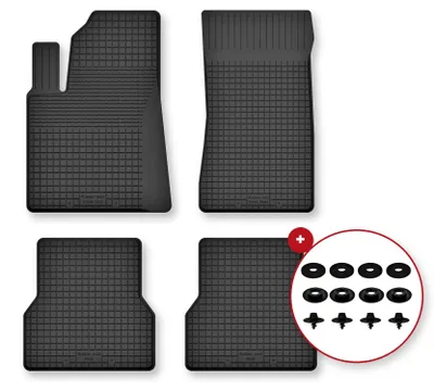 Produktbild von Gummi-Fußmatten für SsangYong Rexton III 2013- (SUV) – 4-tlg, Schwarz, Semi-Universal, angepasst – Wielganizator Semi-Universal