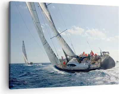 Produktbild von Bild auf Leinwand - Leinwandbild - Segelschiff Meer - 70x50cm - Wand Bild - Wanddeko - Wandbilder - Leinwanddruck - Bilder - Kunstdruck - Wanddekoration - Leinwand bilder - Wandkunst - AA70x50-4032