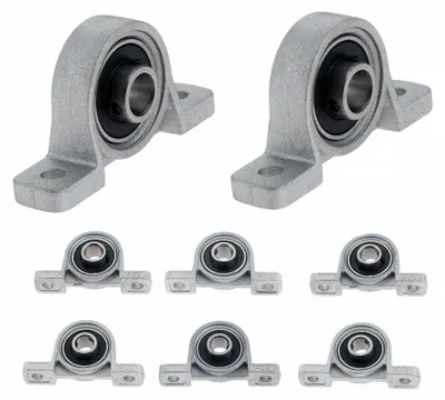 8x KP08 Stehlager, 8 mm Bohrung, Zinklegierung