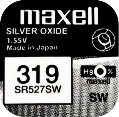 Image de maxell - 319 SR527SW - 1,55 Volt oxyde d'argent