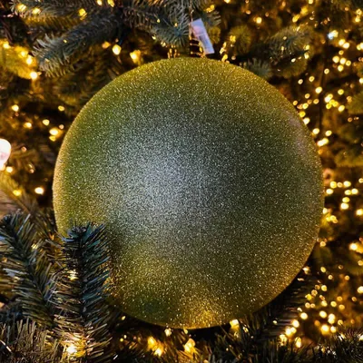Produktbild von DECOLED Kunststoffball, Ø 20 cm, apfelgrün, glitzernd