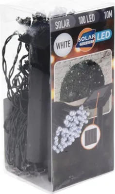 Obrázek produktu pro Solární LED zahradní věnec 100 LED 10M bílé světlo IP44
