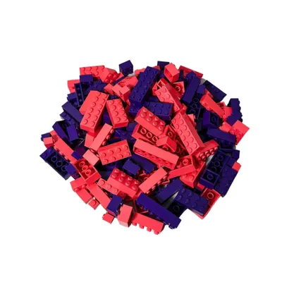 Immagine prodotto di Mattoncini LEGO® rosa e viola misti NUOVO! Quantità 200x - Ogni mix assemblato singolarmente