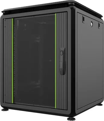 Produktbild von LOGON RDL12U66BL, Freistehendes Gestell, 12U, 600 kg, Sperrschloss, Verstellbare Füße, Verbessertes Kabelmanagement